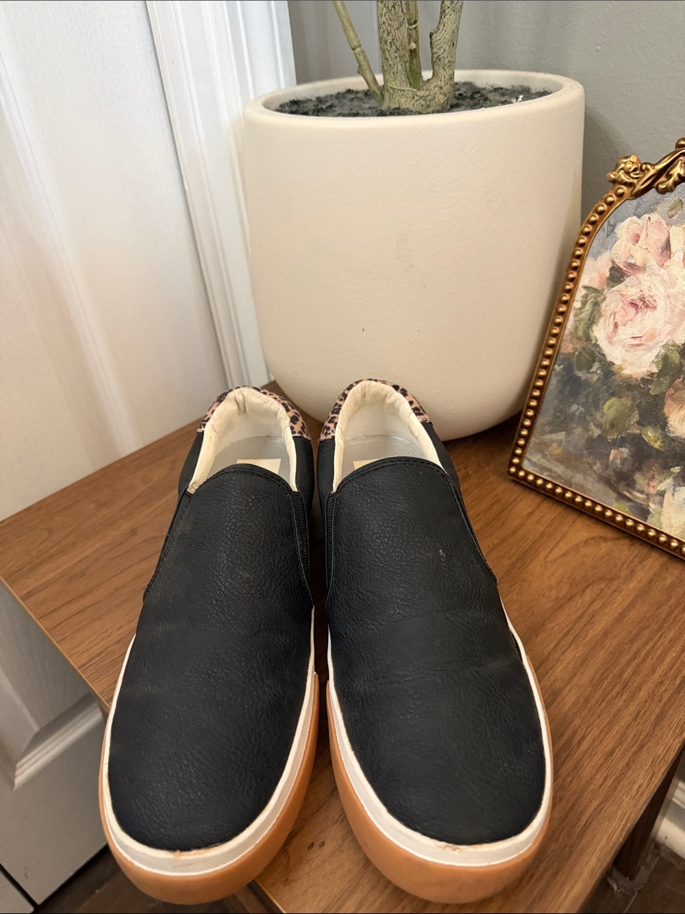 Dolce Vita Zyon Black Leopard Slip On Sneakers Women’s Size 7.5 - Picture 3 of 9